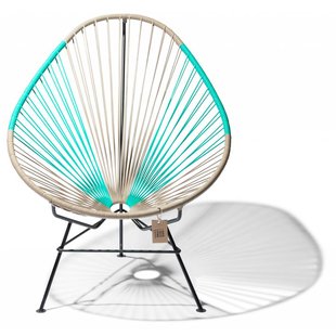 Fauteuil Acapulco beige & turquoise