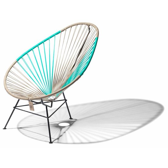 Silla Acapulco Acapulco Stuhl beige & türkis zweifarbig