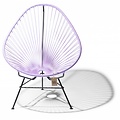 Silla Acapulco Fauteuil Acapulco lila, faite à la main au Mexique