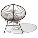 Chocolate colored Condesa chair, handmade, black frame