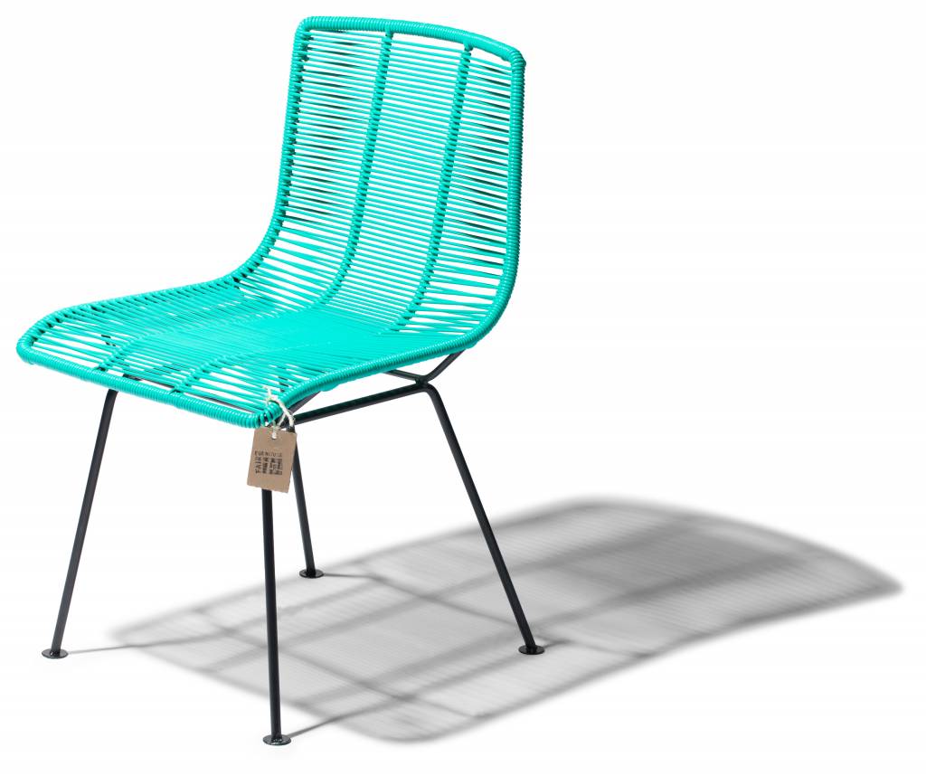 Rosarito Handwoven Dining Chair Turquoise The Original Acapulco