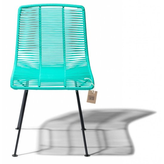 Silla Acapulco Rosarito eetkamerstoel aqua turquoise