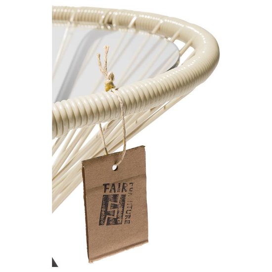 Silla Acapulco Table Japón beige avec plateau en verre