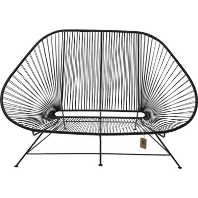 Acapulco sofa canapé noir, adapté pour 2 personnes