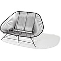 Silla Acapulco Sofa Acapulco negro, para 2 personas