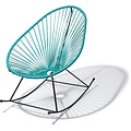 Silla Acapulco Handgemaakte Acapulco schommelstoel turquoise met zwart frame
