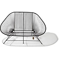 Silla Acapulco Acapulco sofa canapé noir, adapté pour 2 personnes