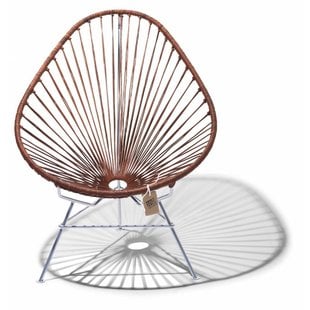 Exclusive leather edition Acapulco chair, chrome frame