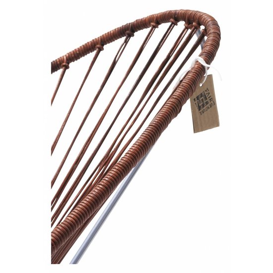 Silla Acapulco Acapulco stoel handgeweven leder, chroom frame