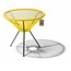 Silla Acapulco Table Japón jaune avec plateau en verre