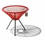 Silla Acapulco Table Japón rouge avec plateau en verre