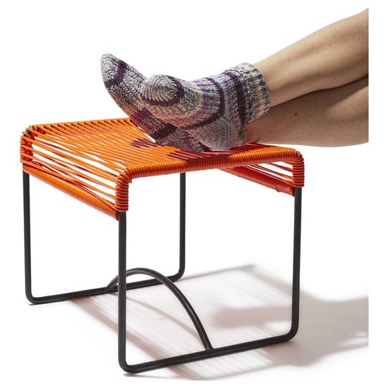 Silla Acapulco Xalapa banc/pouf orange