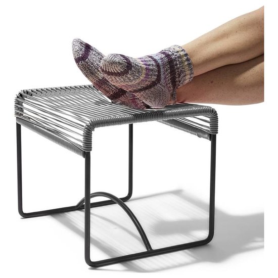Silla Acapulco Xalapa bench or footrest silver-grey