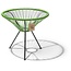 Silla Acapulco Table Japón olive green with glass table top