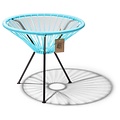Silla Acapulco Table Japón blue with glass table top