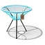 Silla Acapulco Table Japón bleu avec plateau en verre