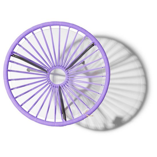 Silla Acapulco Table Japón lilac with glass table top
