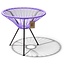 Silla Acapulco Table Japón lilac with glass table top