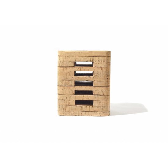 Fair Furniture Taburete cuadrado de corcho natural