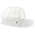 Silla Acapulco Acapulco sofa canapé blanc, cadre blanc, adapté pour 2 personnes