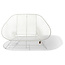 Silla Acapulco Sofa Acapulco blanca, estructura blanca, para 2 personas