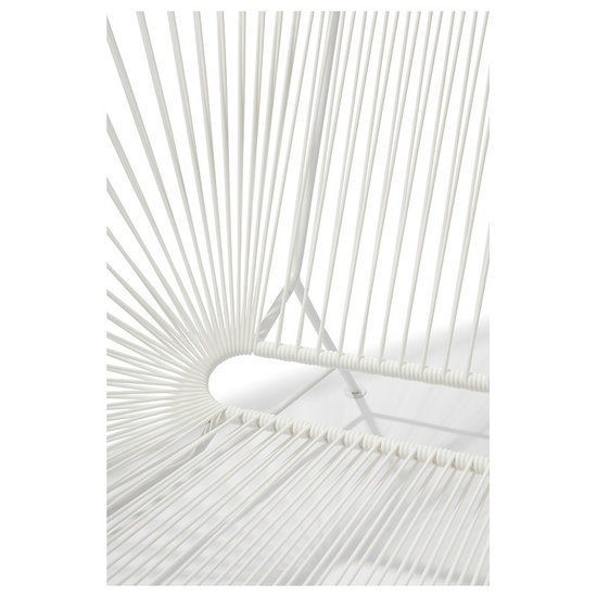 Silla Acapulco Sofa Acapulco blanca, estructura blanca, para 2 personas