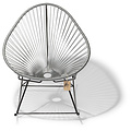 Silla Acapulco Sedia a dondolo Acapulco fatta a mano, grigio argento