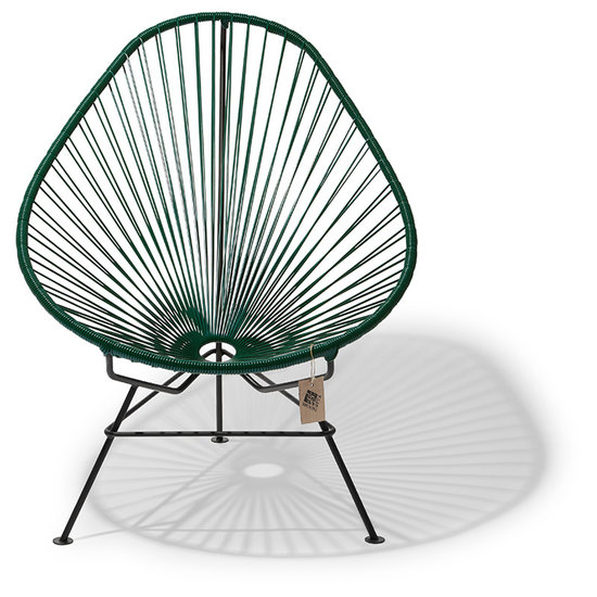 Silla Acapulco Acapulco stoel donker groen met zwart frame