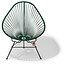 Silla Acapulco Acapulco stoel donker groen met zwart frame