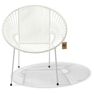 Chaise Luna blanc, cadre blanc