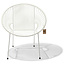 Silla Acapulco Chaise de salle à manger Luna blanc, cadre blanc