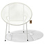 Silla Acapulco Luna eetkamerstoel wit, wit frame