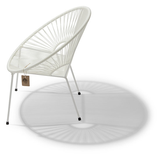 Silla Acapulco Sedia da pranzo Luna bianca, struttura bianca