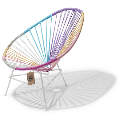 Acapulco kinder/baby stoel Eenhoorn, wit frame