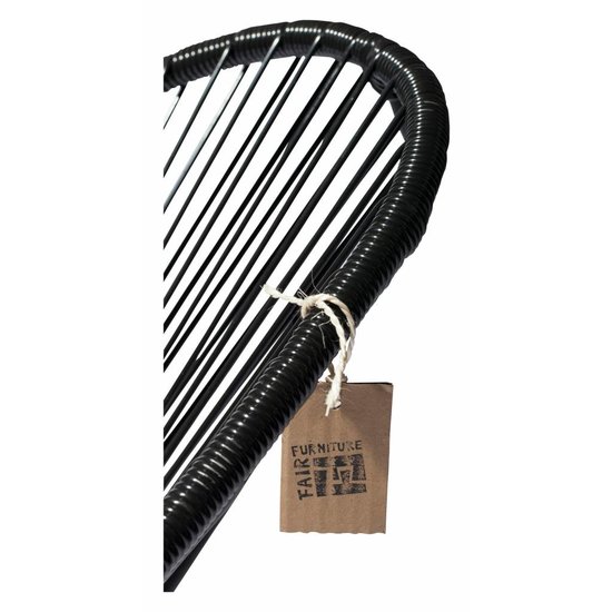 Silla Acapulco Edizione speciale Sedia Acapulco nero, struttura in acciaio inossidabile