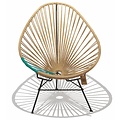 Silla Acapulco Acapulco hemp chair with turquoise PVC detail