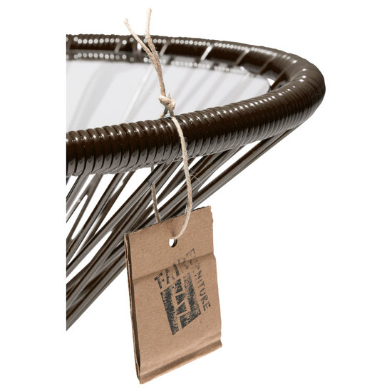 Silla Acapulco Tafel Japón chocolade bruin met glazen blad