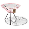 Silla Acapulco Table Japón rose pastel avec plateau en verre