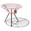 Silla Acapulco Table Japón rose pastel avec plateau en verre