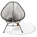 Silla Acapulco Édition exclusive de cuir noir de la fauteuil Acapulco