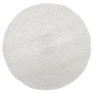 Carpet, Ø 150cm, handwoven, white