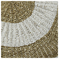 Fair Furniture Tappeto, rotondo, intrecciato a mano, marrone/bianco