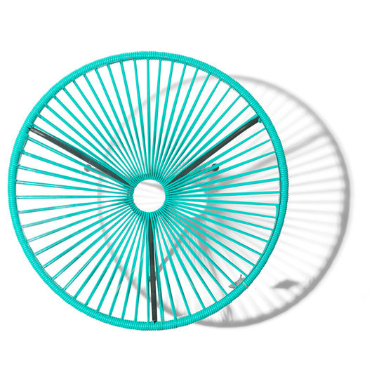 Silla Acapulco Table Japón XL turquoise with glass table top