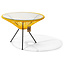 Silla Acapulco Table Japón XL jaune avec plateau en verre