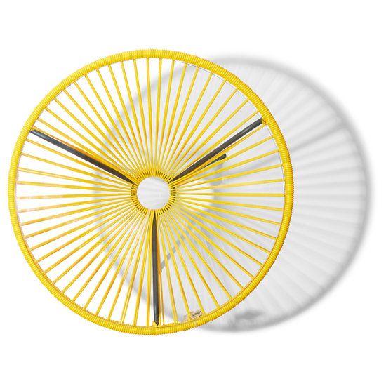 Silla Acapulco Table Japón XL yellow with glass table top