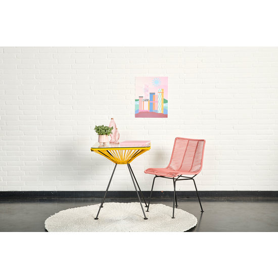 Silla Acapulco Silla de comedor Rosarito rosa salmón