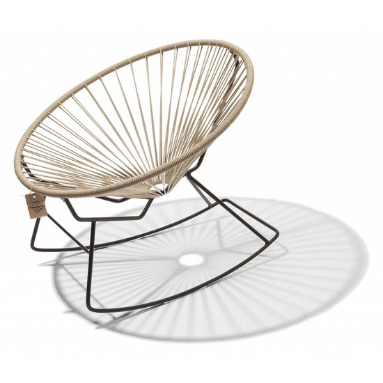Silla Acapulco Condesa Schaukelstuhl beige