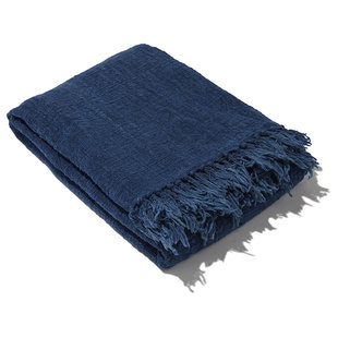 Ubud blanket indigo blue 120x250cm