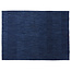 Fair Furniture 140x200cm Alfombra de algodón azul índigo, tejida a mano, colorante natural