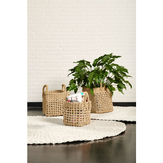 Fair Furniture Körbe, 3er-Set, viereckig, handgewebt